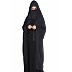 Irani chador with detachable Nosepiece- Black Irani chador with detachable Nosepiece- Black